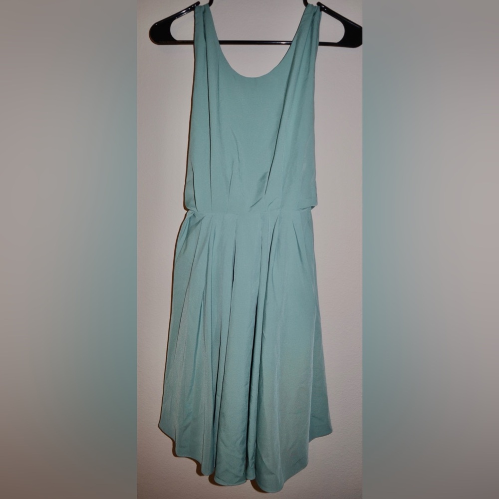 Green Pleated Sundress for Wedding